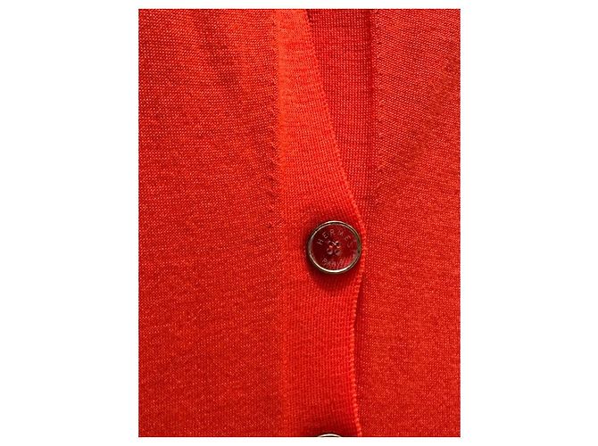 Ärmellose orange Wollweste Hermès Lemaire S/M gebraucht - Ansicht 6