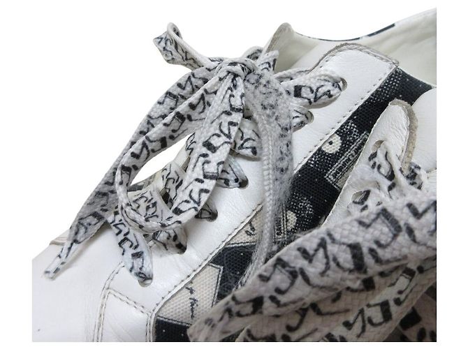 Yves Saint Laurent Saint Laurent Paris Canvas-Leder-Sneaker Schwarz Weiß - Ansicht 9