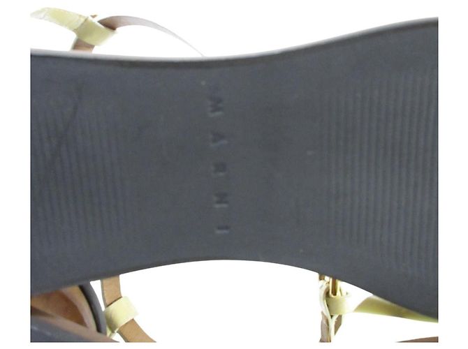 Marni Lackleder-Sandalen Beige Aus weiß - Ansicht 7