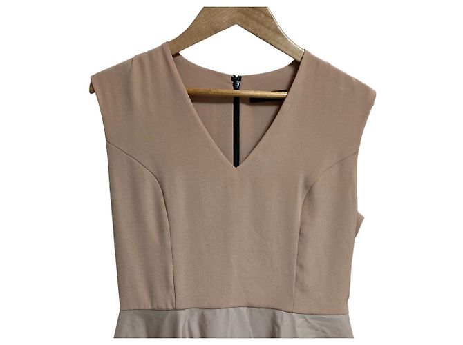 Autre Marque Vestido sin mangas en V YOKO CHAN Beige - vista 3