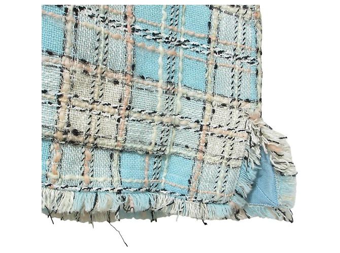 Autre Marque Kurzarmbluse aus Karotweed Drawer Blau Hellblau - Ansicht 4