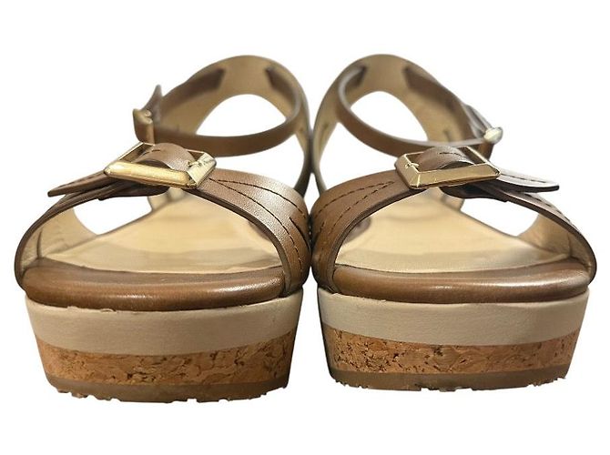 Sandali in pelle Jimmy Choo Marrone - vista 2