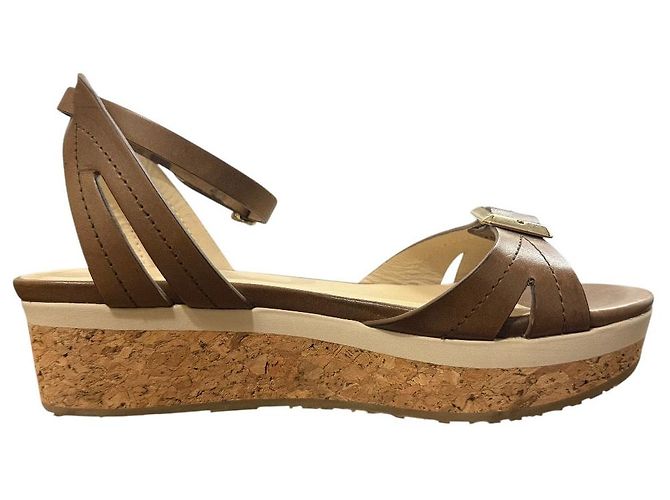 Sandali in pelle Jimmy Choo Marrone - vista 4
