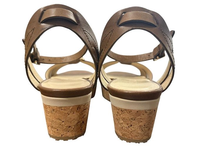 Sandali in pelle Jimmy Choo Marrone - vista 5