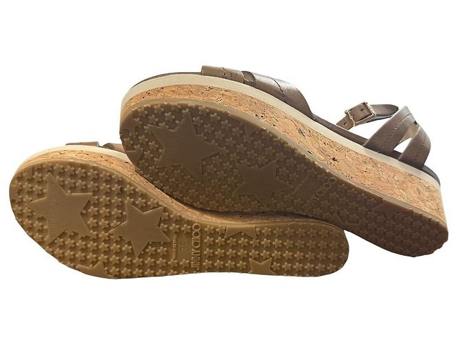 Sandali in pelle Jimmy Choo Marrone - vista 6