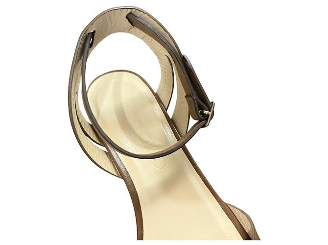 Sandali in pelle Jimmy Choo Marrone - vista 8