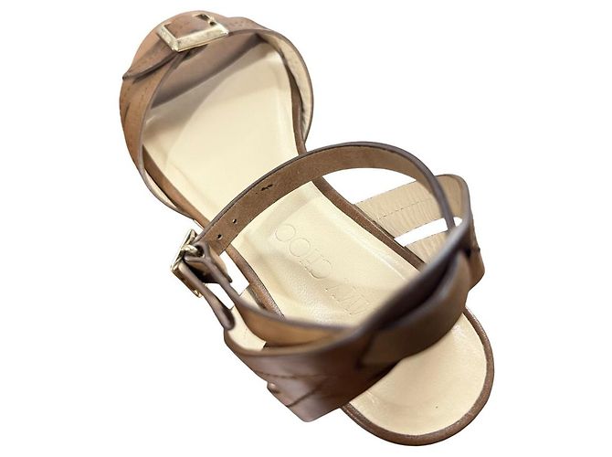 Sandali in pelle Jimmy Choo Marrone - vista 9