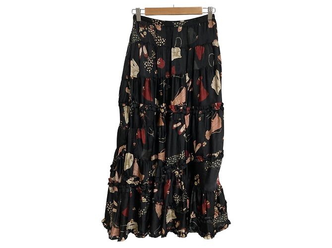 Autre Marque Falda Larga Acampanada PINK HOUSE Negro - vista 4