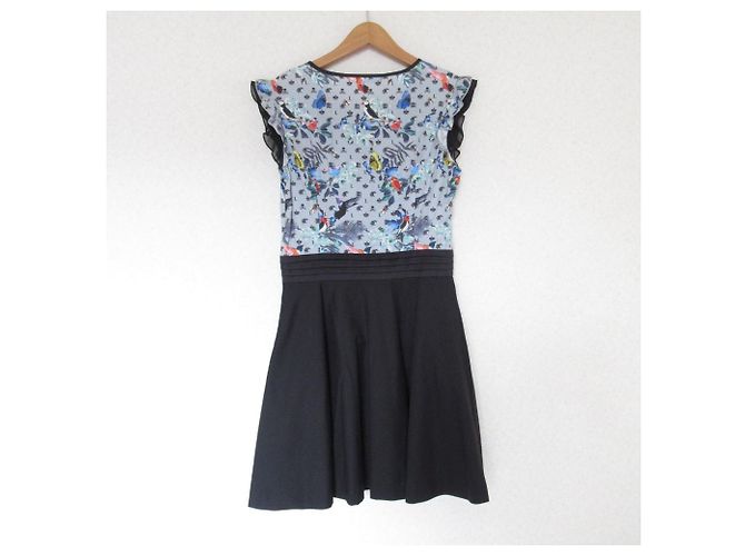 Autre Marque GUILD PRIME Spitzenkleid mit Druck Schwarz - Ansicht 2