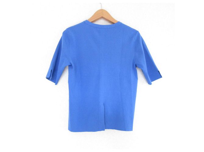 Autre Marque T-shirt a collo rotondo a maniche corte 23ku Blu - vista 2