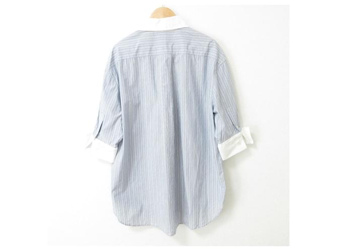 Camicia oversize a righe Acne Studios Blu - vista 2