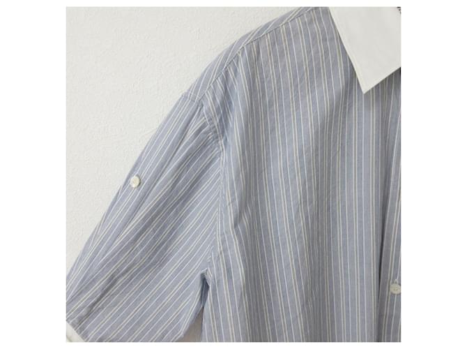 Camicia oversize a righe Acne Studios Blu - vista 4