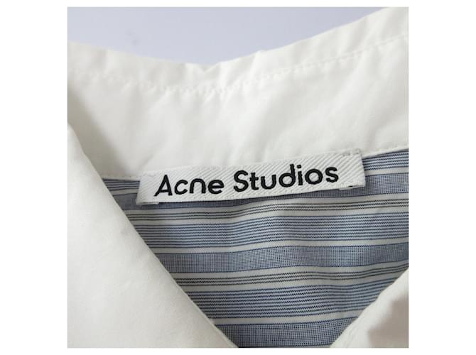 Camicia oversize a righe Acne Studios Blu - vista 7