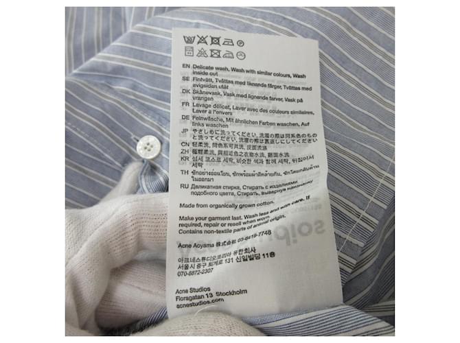 Camicia oversize a righe Acne Studios Blu - vista 9