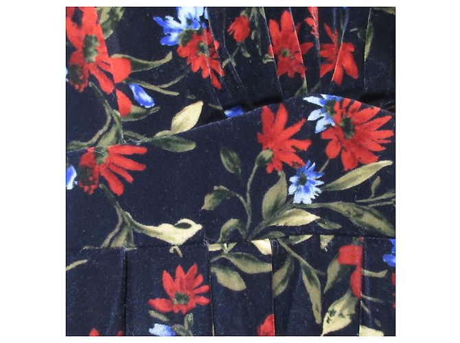 Autre Marque Stretch-Velours-Blumenmusterkleid GUILD PRIME Schwarz - Ansicht 5