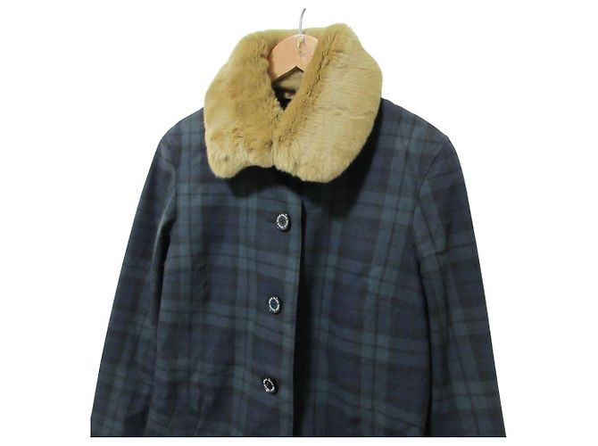 Autre Marque Abrigo de piel de conejo negro GUILD PRIME Verde Azul marino - vista 4