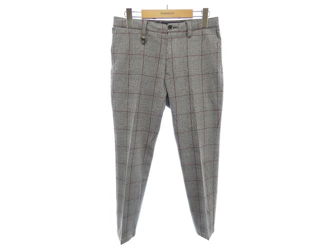 Autre Marque Pantalones Solido Gris - vista 5