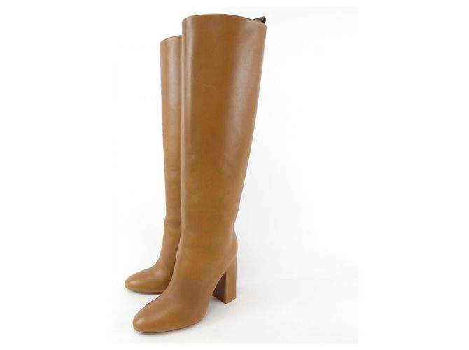 Botas Largas de Piel Donna de Louis Vuitton Castaño - vista 3