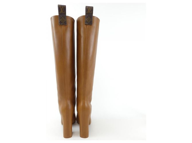 Botas Largas de Piel Donna de Louis Vuitton Castaño - vista 5