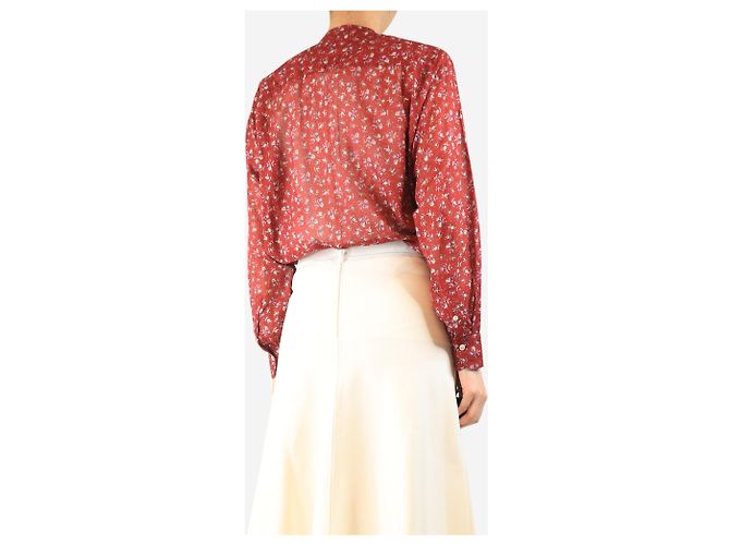 Isabel Marant Etoile Rote transparente Blumenbluse - Größe UK 12 - Ansicht 2