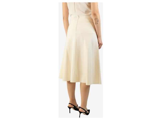 Giorgio Armani Falda midi crema - talla UK 14 Crudo - vista 3
