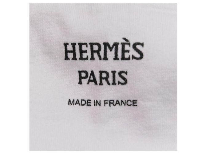 Camiseta con bolsillo bordado Hermès Blanco - vista 11