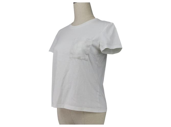 Camiseta con bolsillo bordado Hermès Blanco - vista 2