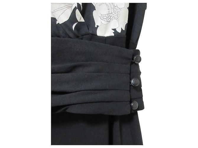 Autre Marque LEONARD Blumendruckkleid Schwarz - Ansicht 6