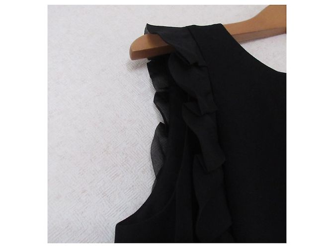 Autre Marque Kleid mit Spitzenbesatz Paule Ka Schwarz - Ansicht 4