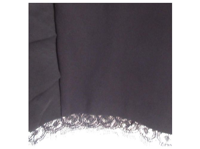 Autre Marque Kleid mit Spitzenbesatz Paule Ka Schwarz - Ansicht 6