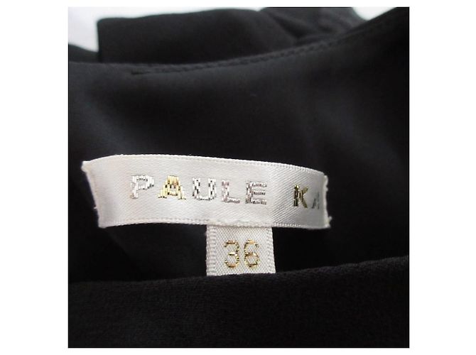 Autre Marque Kleid mit Spitzenbesatz Paule Ka Schwarz - Ansicht 7