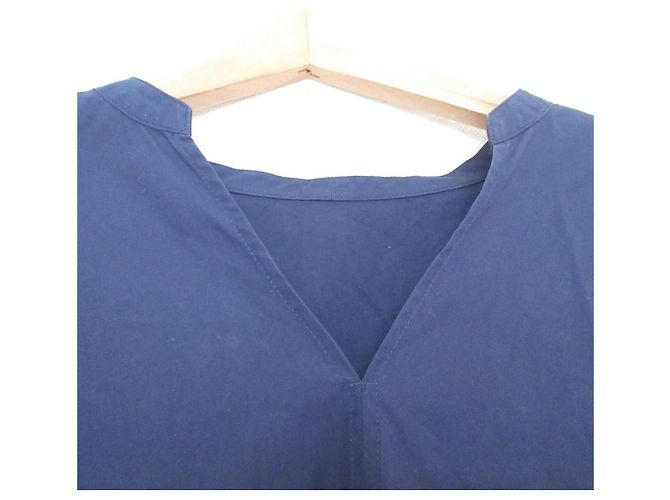 Autre Marque Kurzarmbluse United Arrows green label relaxing Blau Marineblau - Ansicht 3