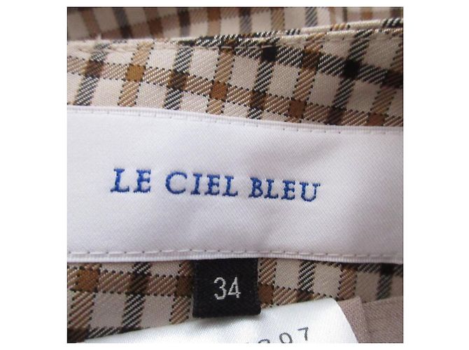 Autre Marque Falda larga de cuadros LE CIEL BLEU Beige - vista 5
