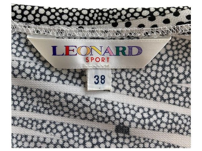 Autre Marque Vestido con Estampado de Hojas LEONARD SPORT Negro Blanco - vista 4