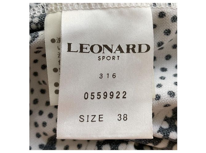 Autre Marque Vestido con Estampado de Hojas LEONARD SPORT Negro Blanco - vista 5