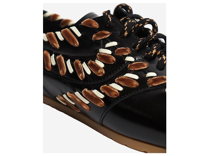 Dries Van Noten Schwarze veredelte Ledersneaker - Größe EU 38 - Ansicht 4