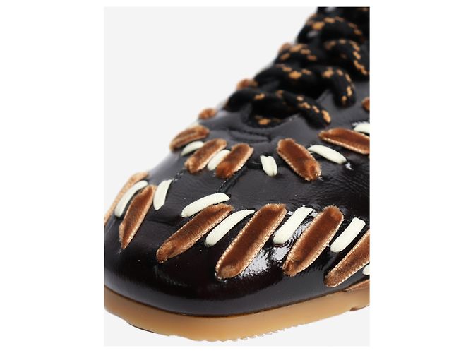 Dries Van Noten Schwarze veredelte Ledersneaker - Größe EU 38 - Ansicht 6