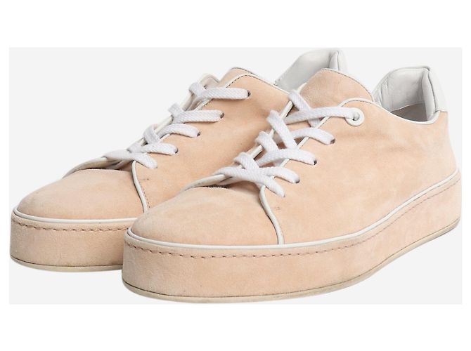 Loro Piana Baskets en daim rose - taille EU 39 - vue 2