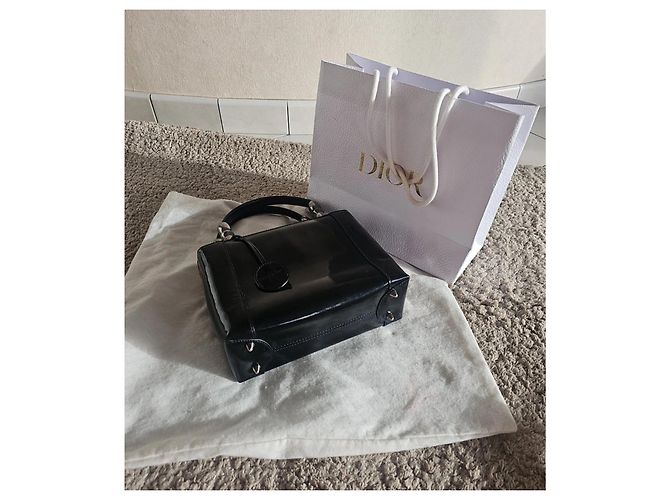 Borsa a Mano Dior in Pelle Verniciata Nera Nero - vista 10