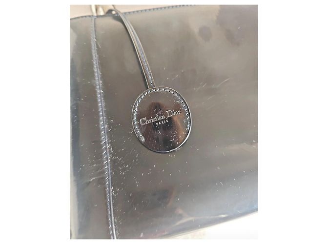 Borsa a Mano Dior in Pelle Verniciata Nera Nero - vista 11
