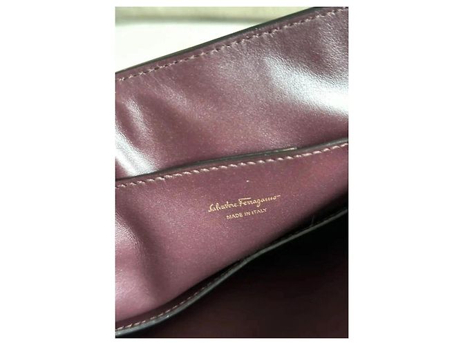 Borsa a mano Salvatore Ferragamo in pelle bordeaux Bordò - vista 4