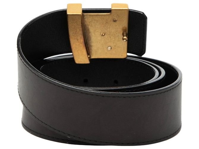 Cintura LV Initials di Louis Vuitton Nero D'oro - vista 3