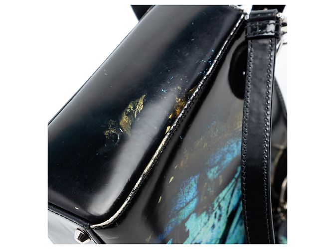 Dior Nero Edizione Limitata Mat Collishaw Lady Art Mini Pelle di Vitello Farfalla Lady Dior - vista 7