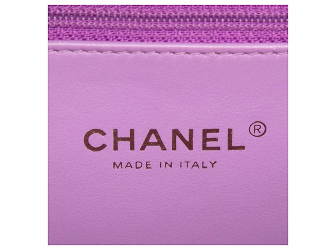 Chanel Viola Media Tweed CC Filigrana Vanity Case Porpora - vista 5