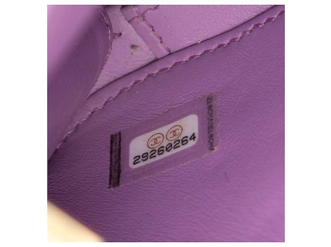 Chanel Viola Media Tweed CC Filigrana Vanity Case Porpora - vista 6
