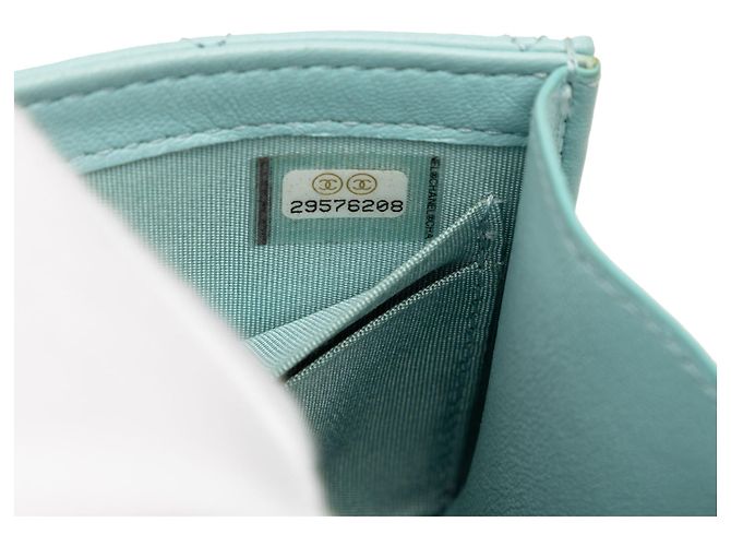Chanel Blaue Mini-Tasche aus gestepptem Lammleder Trendy CC mit Kette Hellblau - Ansicht 6