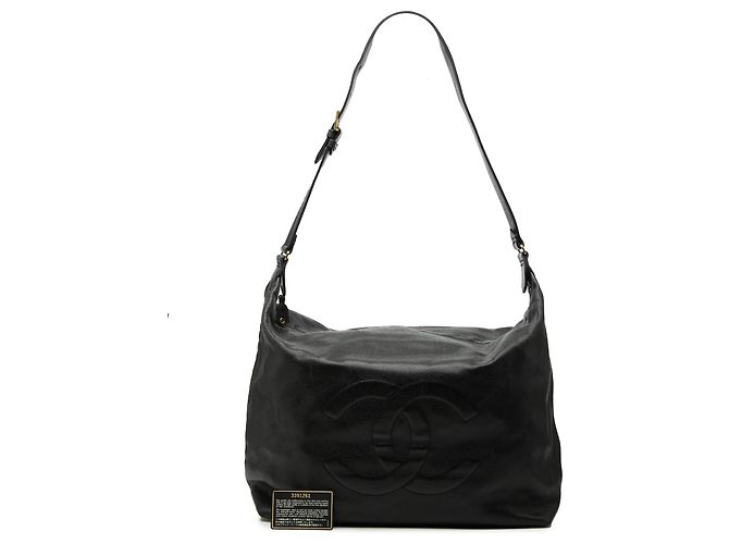 Chanel Nero Grande Hobo CC in Caviar - vista 8