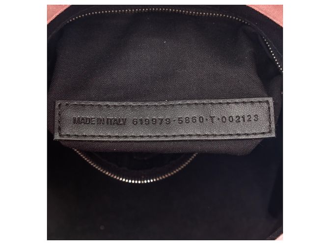 Borsa a secchiello in tela onda XS rosa Balenciaga - vista 6