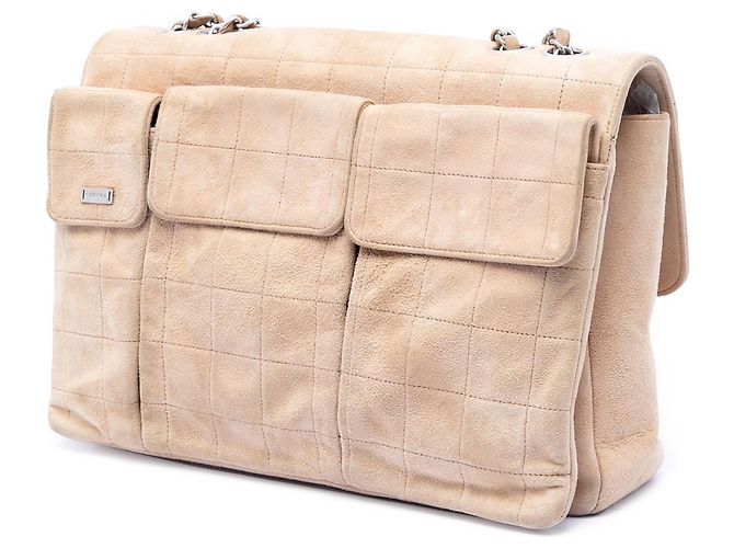 Chanel Mademoiselle Turnlock Flap in Suede Cioccolato Marrone Marrone chiaro - vista 2