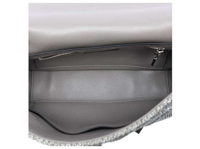 Valentino Große silberne Metallic-Strick-Roman-Studiertasche - Ansicht 4